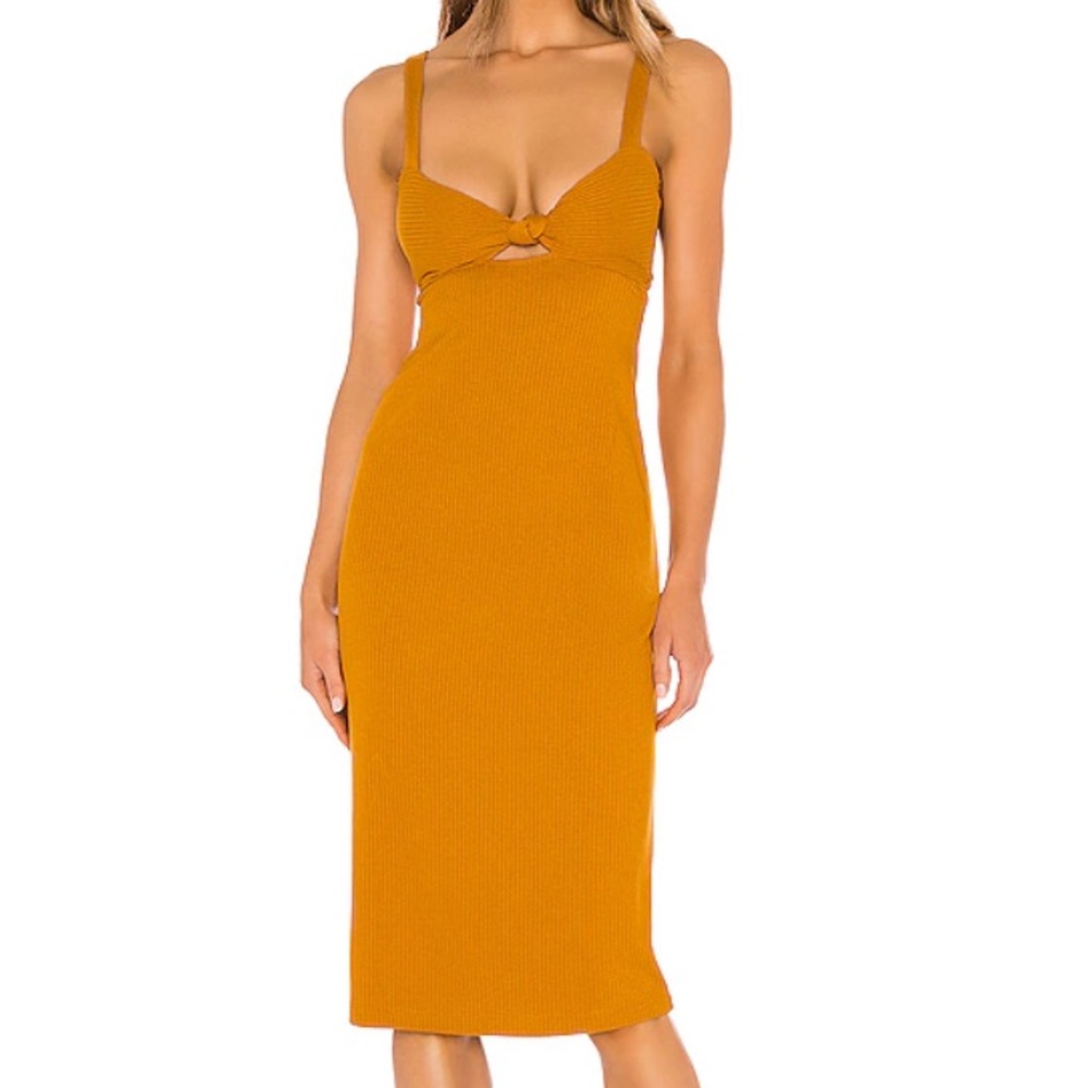 L Space Kaia rib bodycon cover up/dress/hazelnut